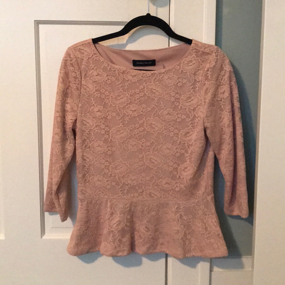 Lace peplum blouse